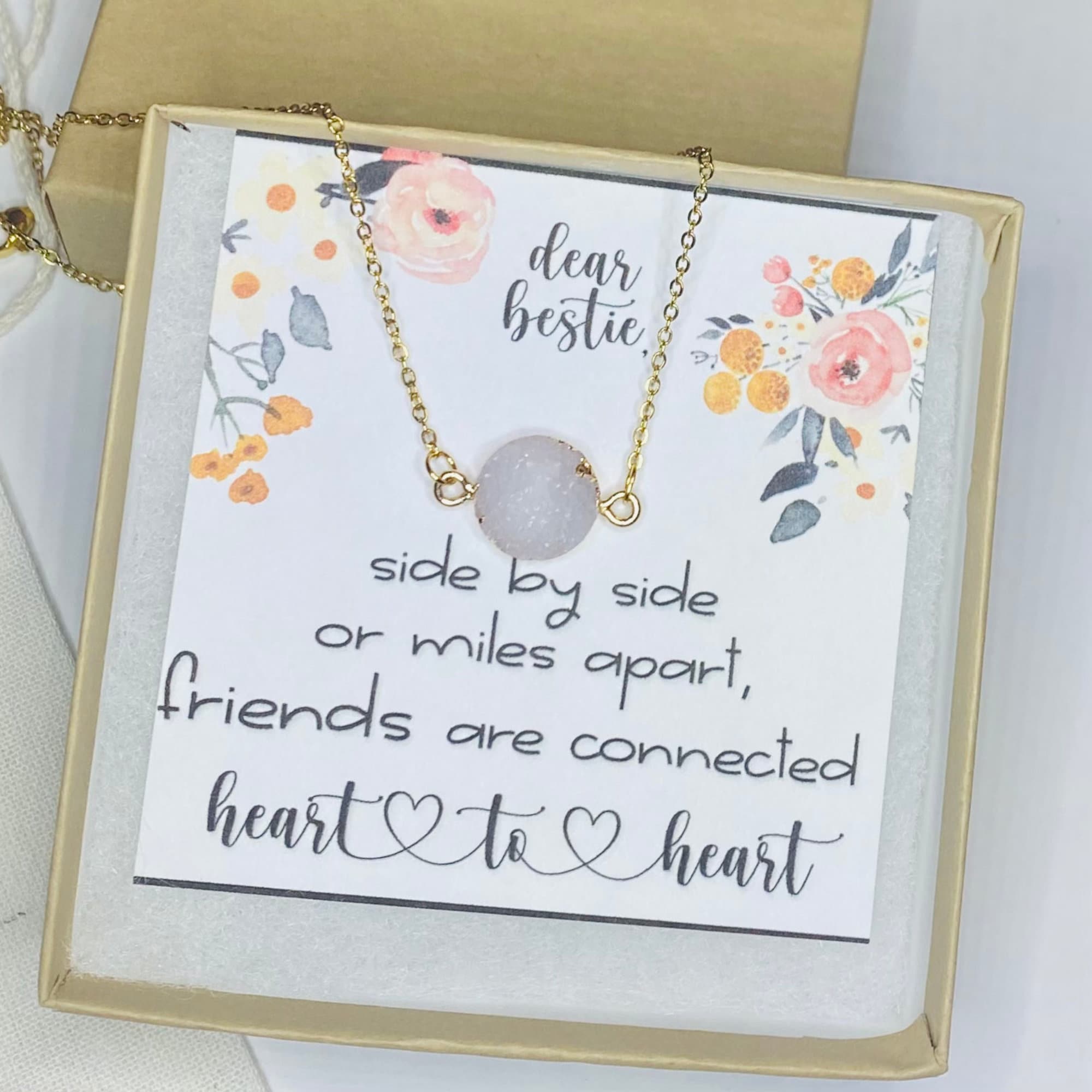 Long Distance Friendship Gift, Bestie Gifts, Best Friends Gifts, BFF  Necklace, Necklace for Best Friend, Sentimental Gift for Best Friend