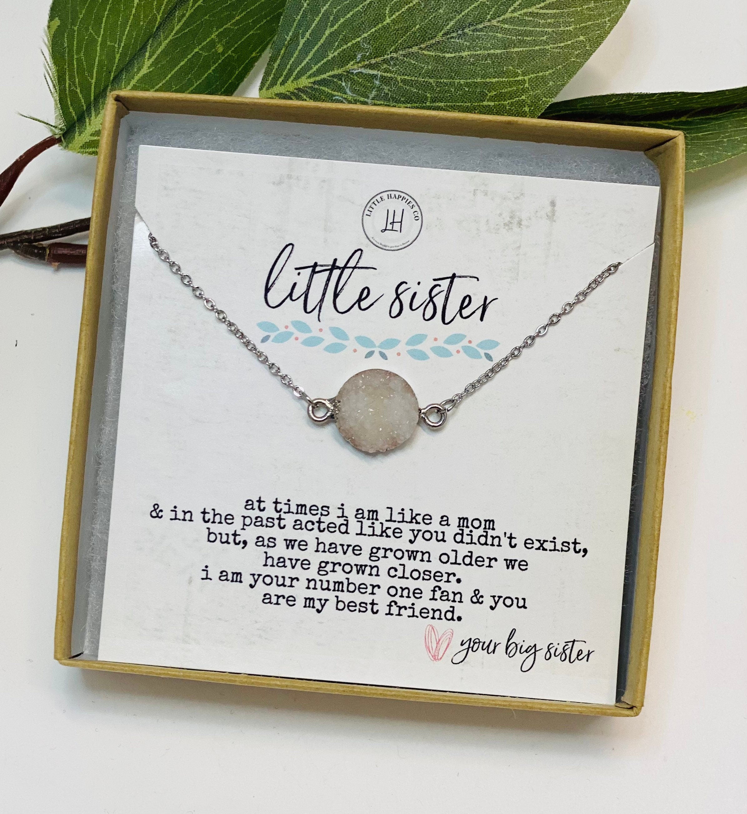 Gift for older sister, Big sister gifts, Big sis necklace, Unique birt –  Little Happies Co