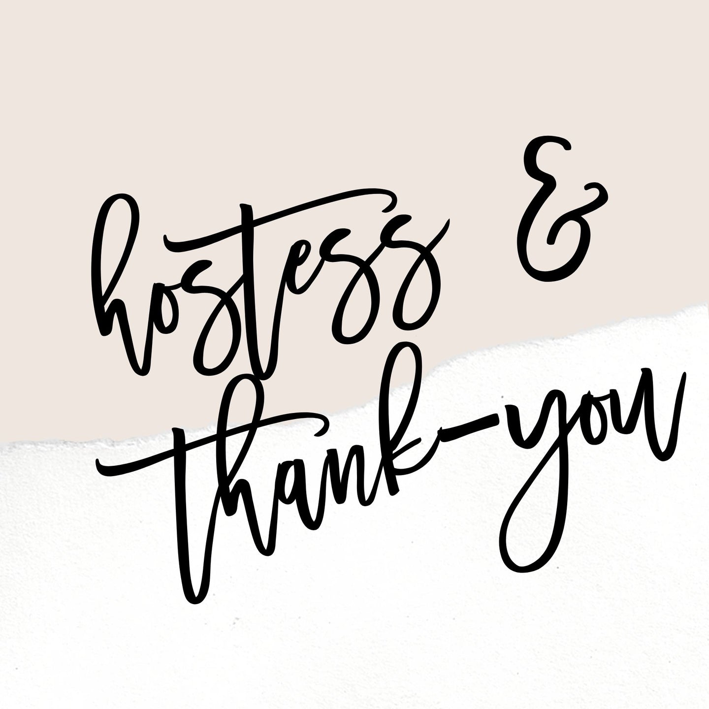 Hostess - Thank you - Bridal