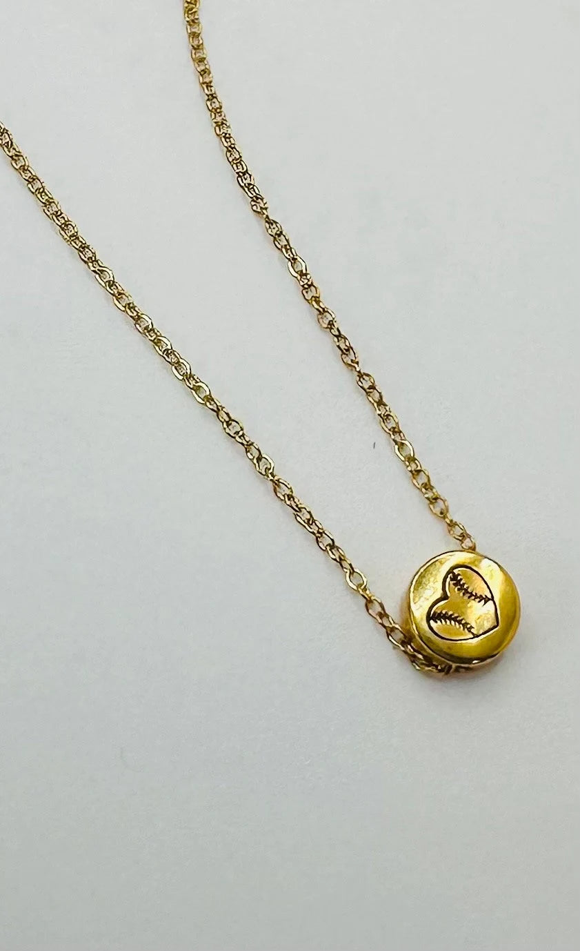 Dainty Softball Necklace - Perfect Senior Night Gift for Players