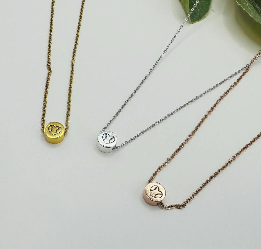 Dainty Softball Necklace - Perfect Senior Night Gift for Players