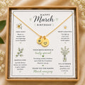 March Birth Flower Necklace, Daffodil Necklace, March Birthday Gift for Her, Birth Month Flower Jewelry, Gold Floral Necklace