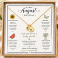 August Birth Flower Necklace, Poppy Necklace, August Birthday Gift for Her, Birth Month Flower Jewelry, Gold Floral Necklace