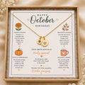 October Birth Flower Necklace | Marigold Birthday Gift for Her | Personalized October Necklace | Birth Month Jewelry Gold Silver