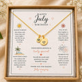 July Birth Flower Necklace, Lotus Necklace, July Birthday Gift for Her, Birth Month Flower Jewelry, Gold Necklace, Birthday Gift
