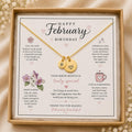 February Birth Flower Necklace | Violet Birthday Gift for Her | Personalized February Necklace | Birth Month Jewelry | Gold Silver