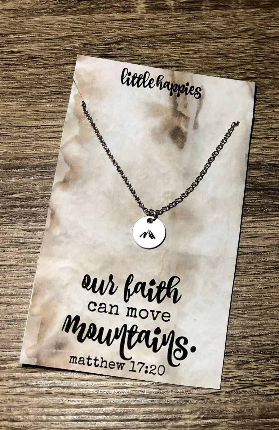 Mountain Necklace, Gift for her, inspirational gift, sympathy, Christian, divorce, miscarriage, recovery, grief, cancer, encouragement gift