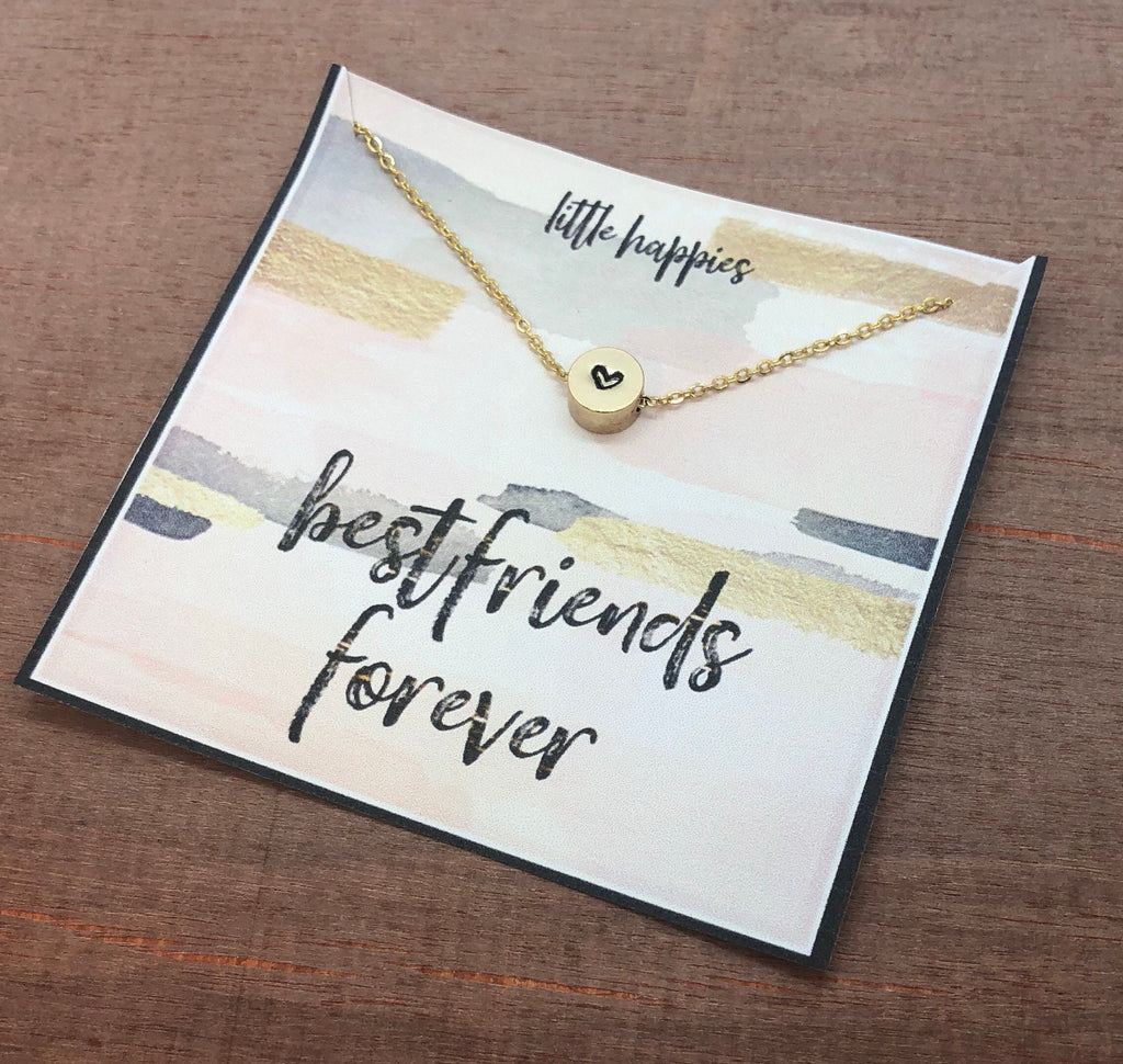 Best friend necklace, heart necklace, friendship necklace, best friend gift, gift for her, friendship gifts, dainty necklace
