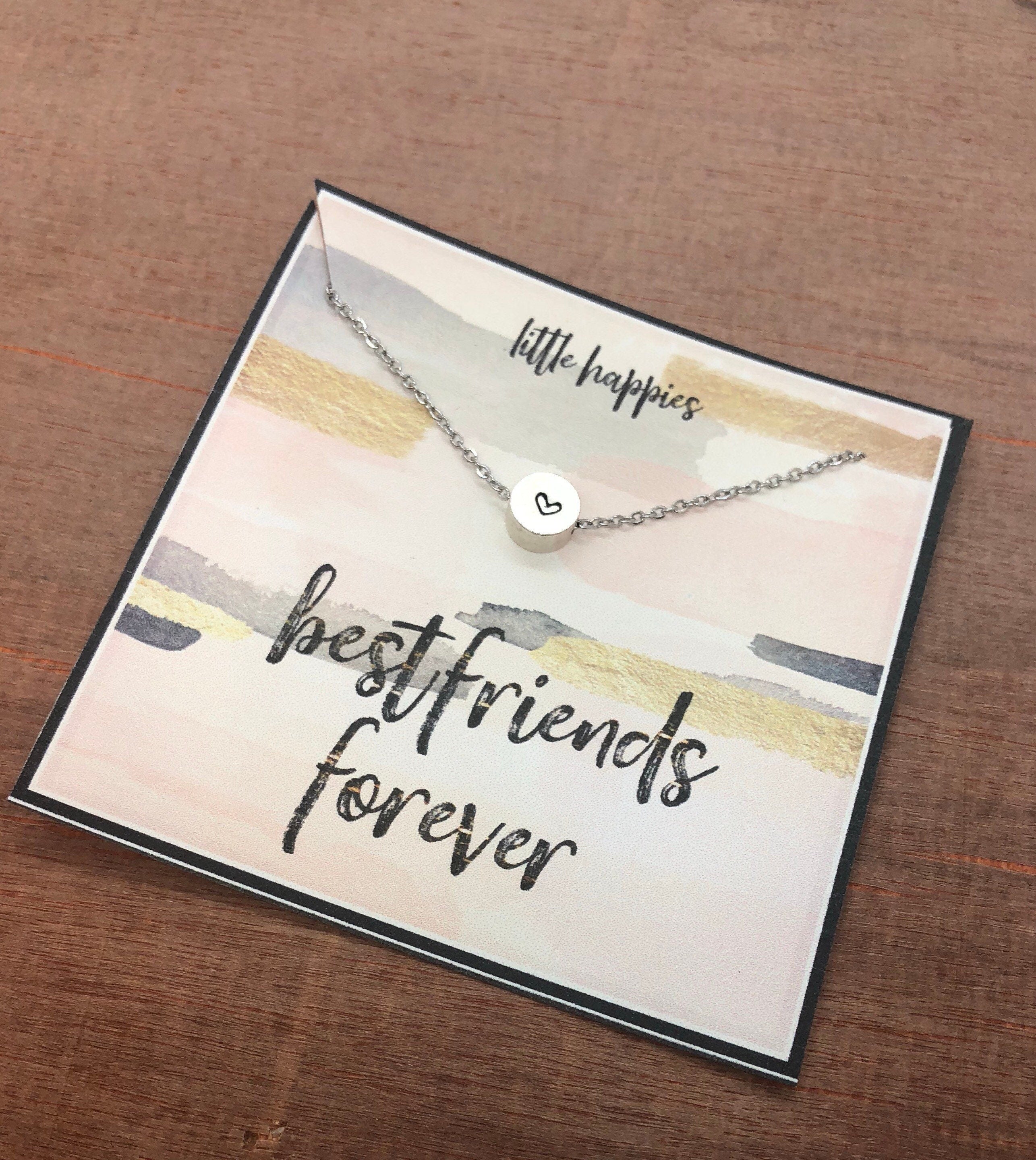 Best friend necklace, heart necklace, friendship necklace, best friend gift, gift for her, friendship gifts, dainty necklace