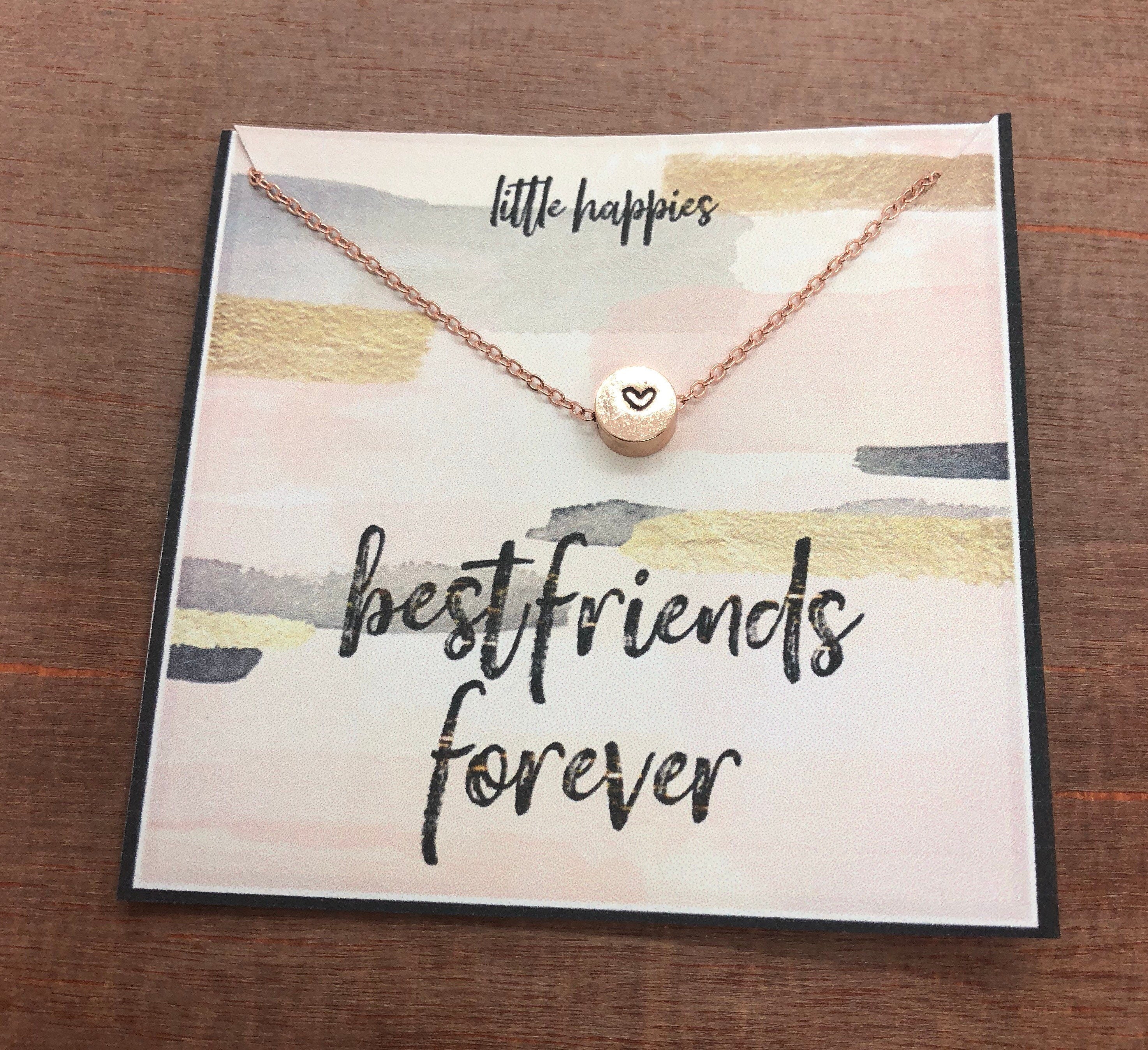 Best friend necklace, heart necklace, friendship necklace, best friend gift, gift for her, friendship gifts, dainty necklace