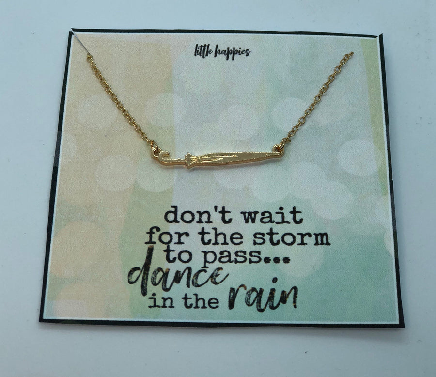 Encouragement necklace, umbrella necklace, friendship necklace, best friend gift, gift for her, womens necklace, dainty necklace