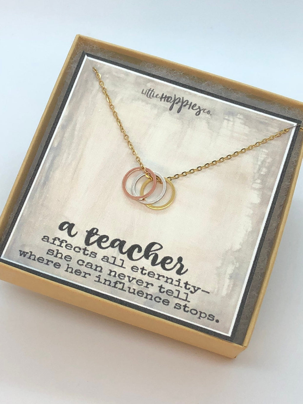 Eternity necklace, Teacher appreciation gift, Teacher gifts, Gift for teacher, personalized teacher, end of year teacher gift, inexpensive