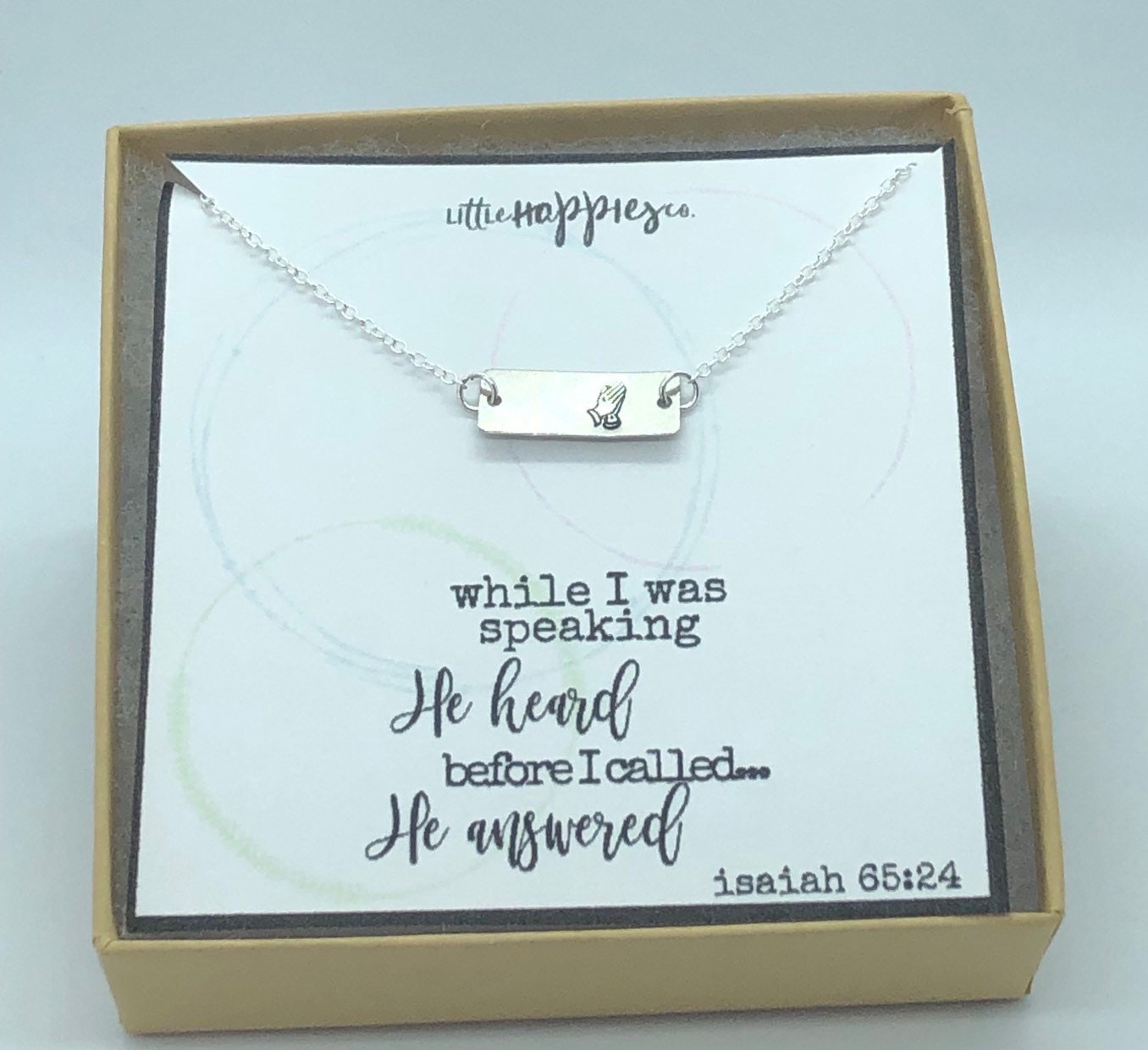 Prayer Necklace, encouragement necklace, praying for you,  christian jewelry, sympathy gift, grief gift, miscarriage gift, infertility