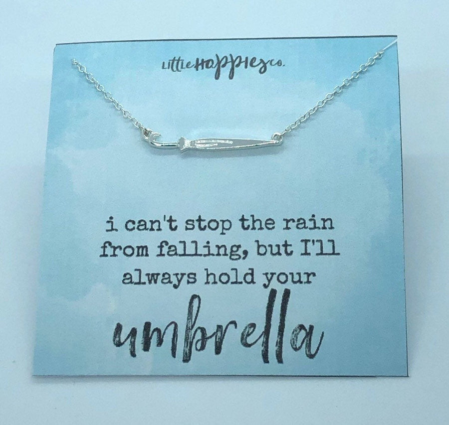 umbrella necklace, friendship necklace, best friend gift, best friend necklace, encouragement gift, miscarry gift, sympathy gift