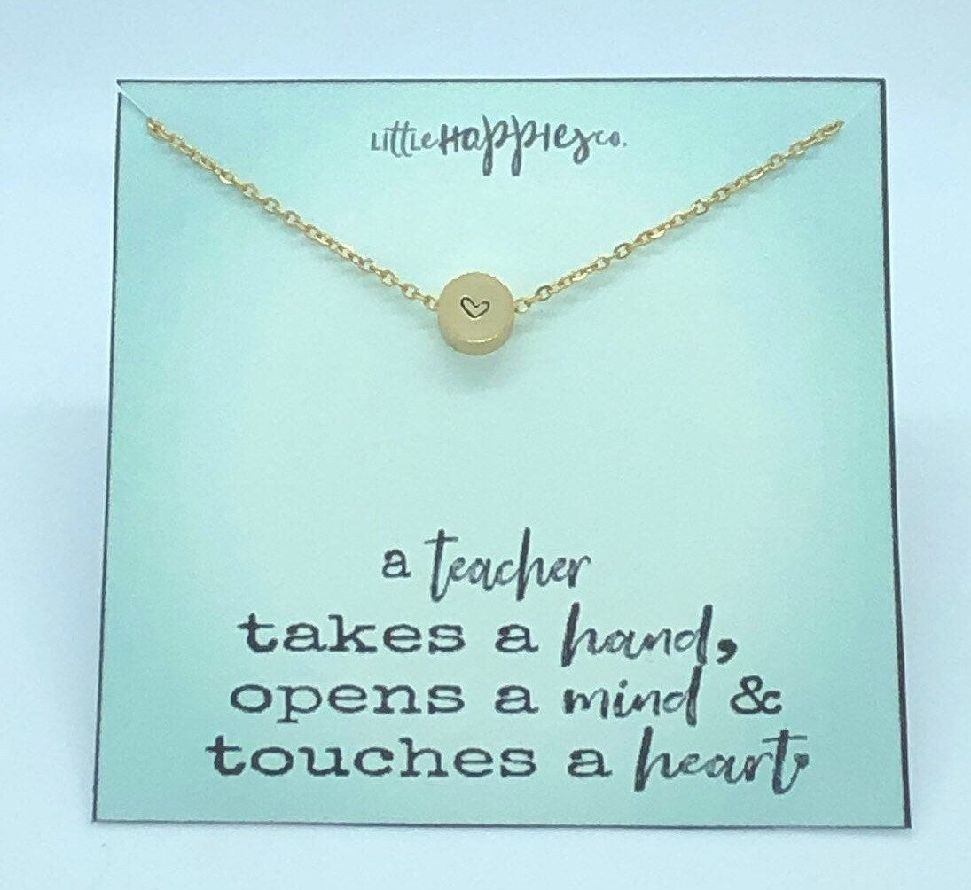 Thank you teacher gift, Gift for teacher, Teacher appreciation gift, Teacher gifts, Teacher end of year gifts, necklace, gift for her