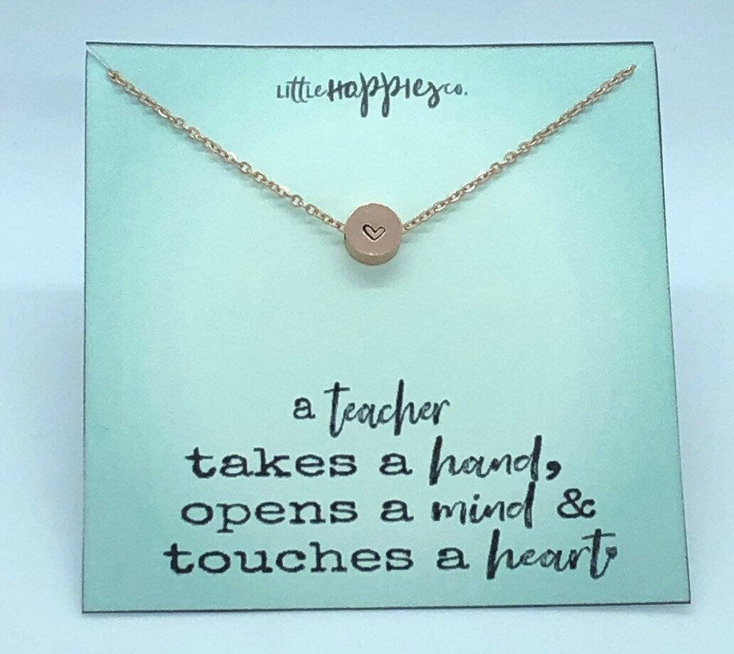Thank you teacher gift, Gift for teacher, Teacher appreciation gift, Teacher gifts, Teacher end of year gifts, necklace, gift for her