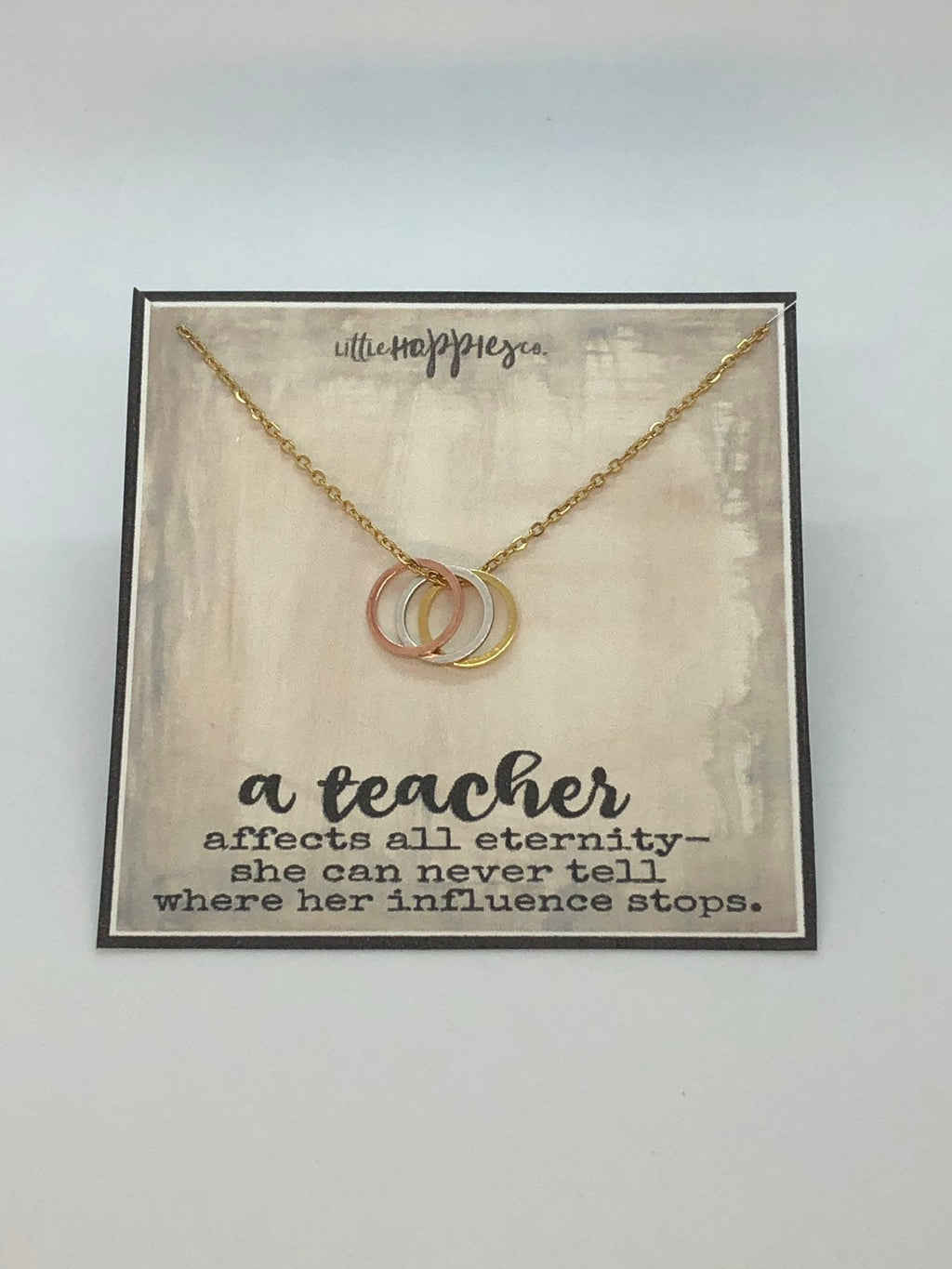 Eternity necklace, Teacher appreciation gift, Teacher gifts, Gift for teacher, personalized teacher, end of year teacher gift, inexpensive