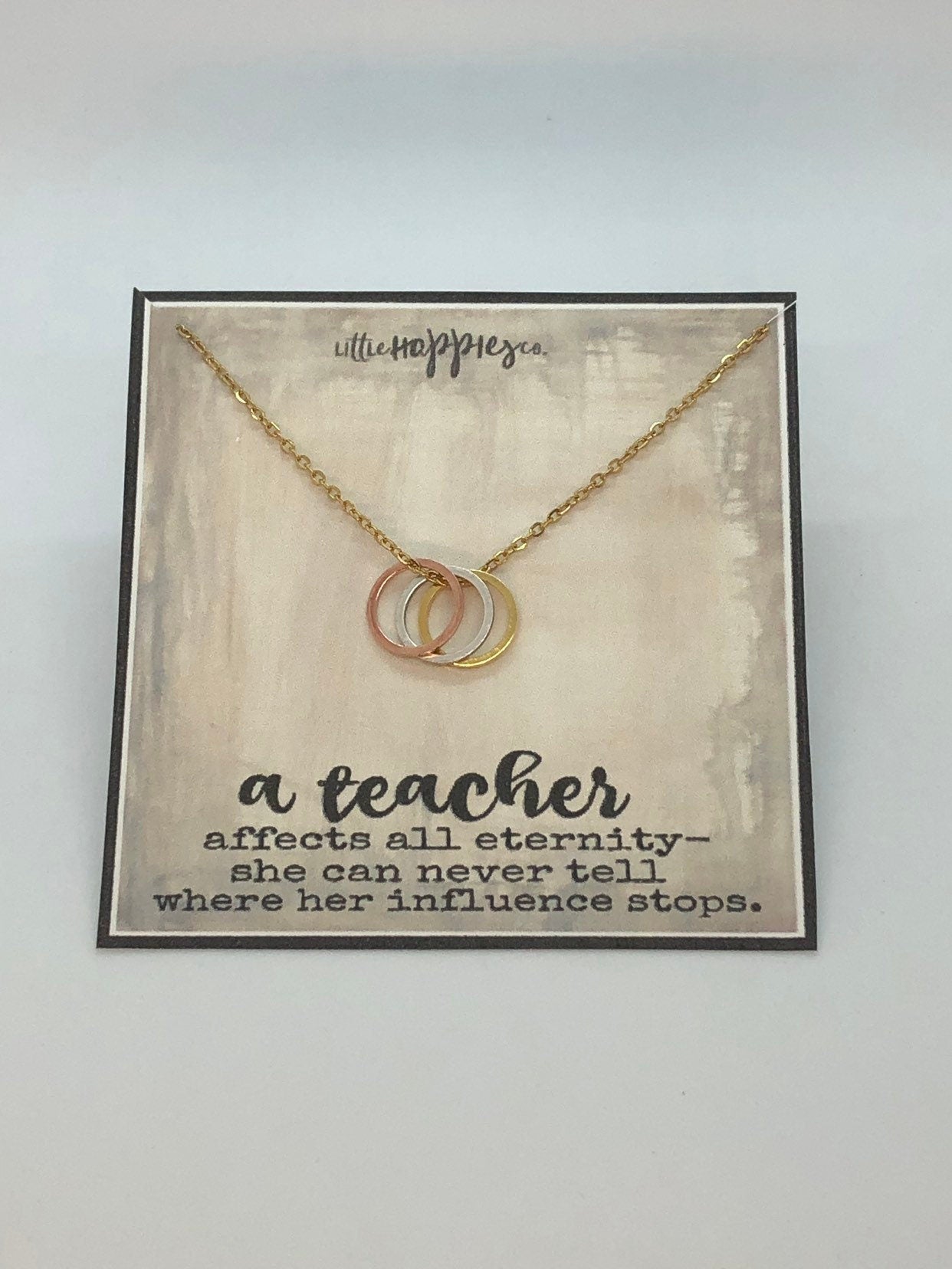 Eternity necklace, Teacher appreciation gift, Teacher gifts, Gift for teacher, personalized teacher, end of year teacher gift, inexpensive