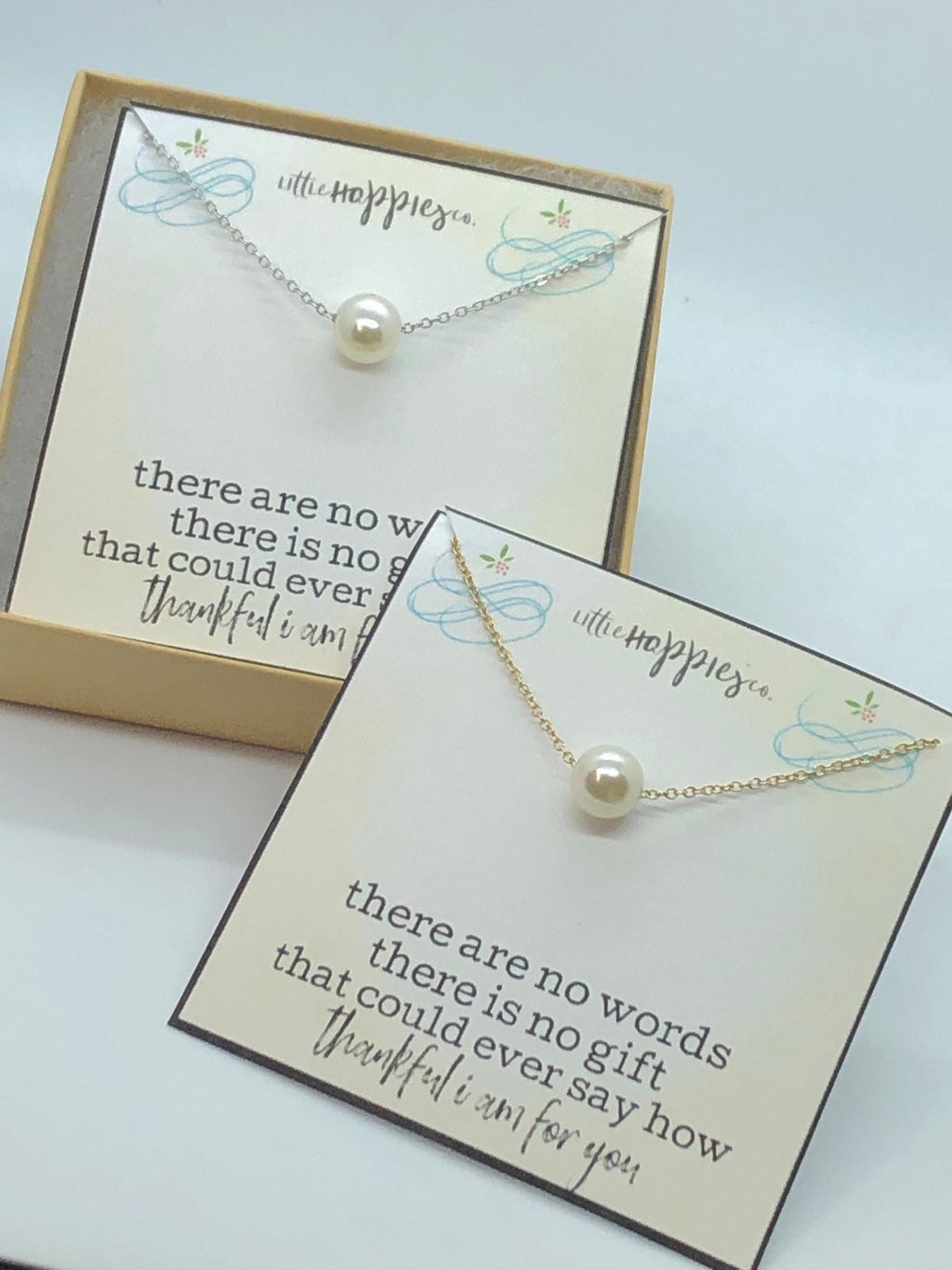 hostess gift, baby shower gift, wedding shower, gifts for hostesses, host, necklace gift, inexpensive, thank you, dainty pearl necklace