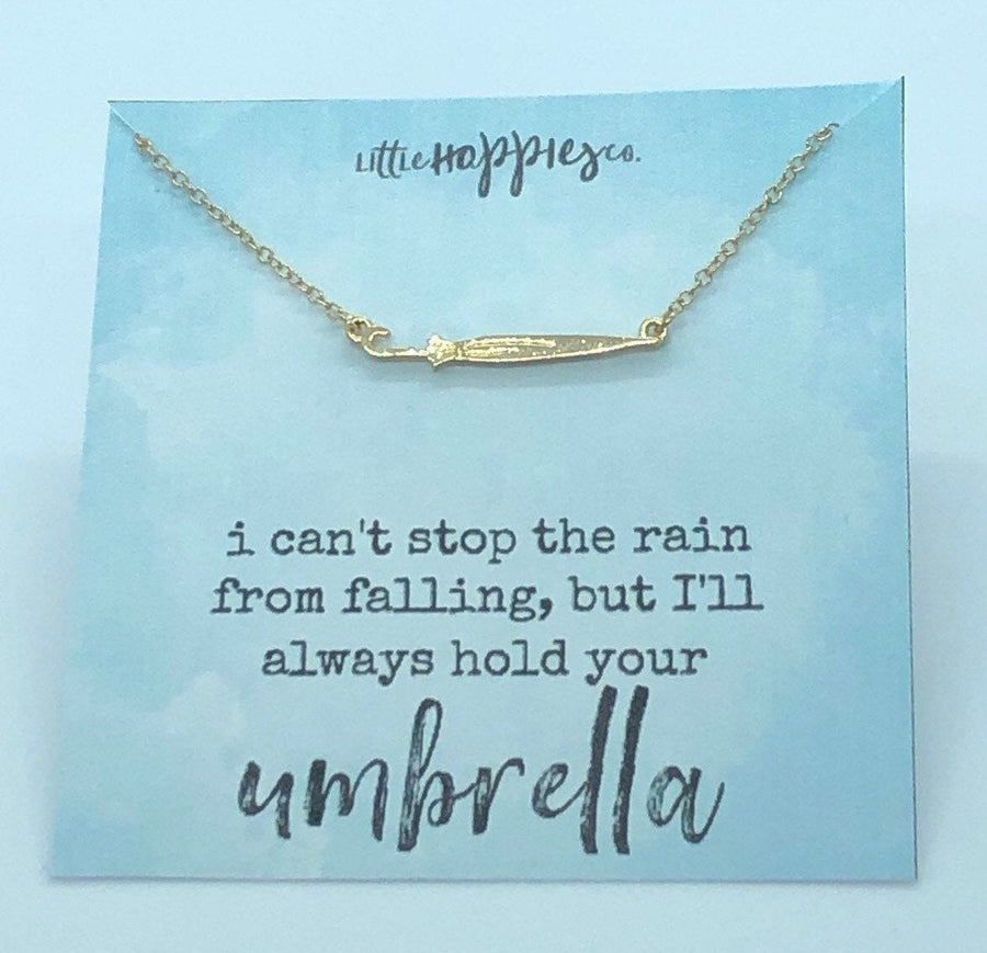 umbrella necklace, friendship necklace, best friend gift, best friend necklace, encouragement gift, miscarry gift, sympathy gift