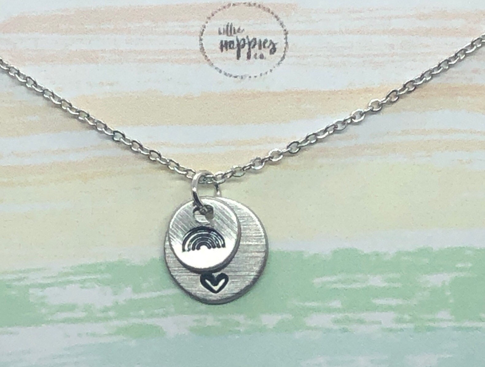 Rainbow baby necklace, rainbow babies, rainbow baby , baby after miscarriage, motherhood necklace, miscarriage gift, gift for rainbow baby