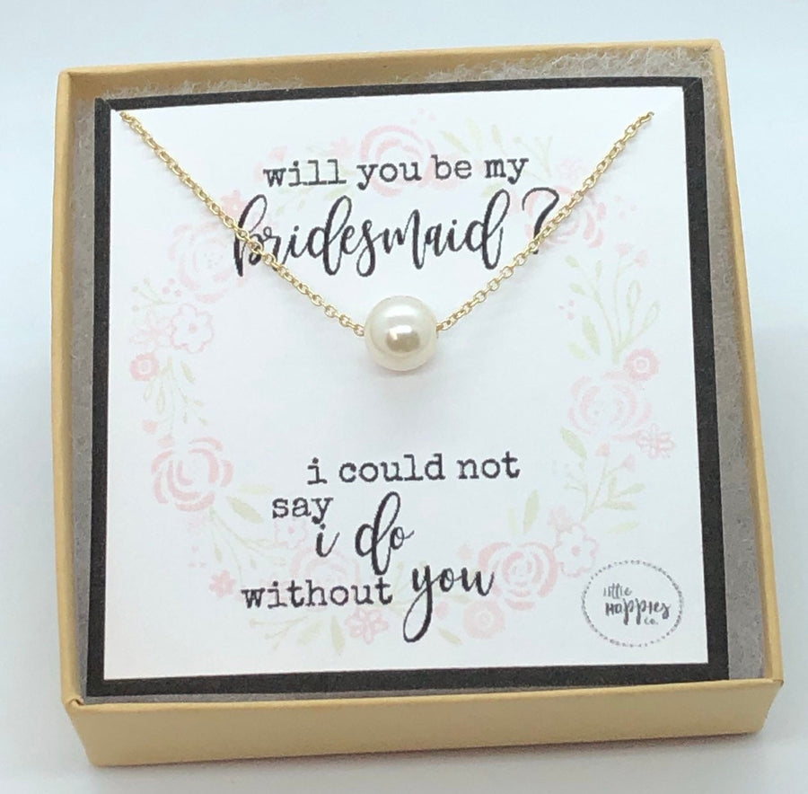 Bridesmaid proposal, bridesmaids gifts, bridesmaid necklace, wedding party gift, I couldn't say I do without you, gift set for bridesmaid