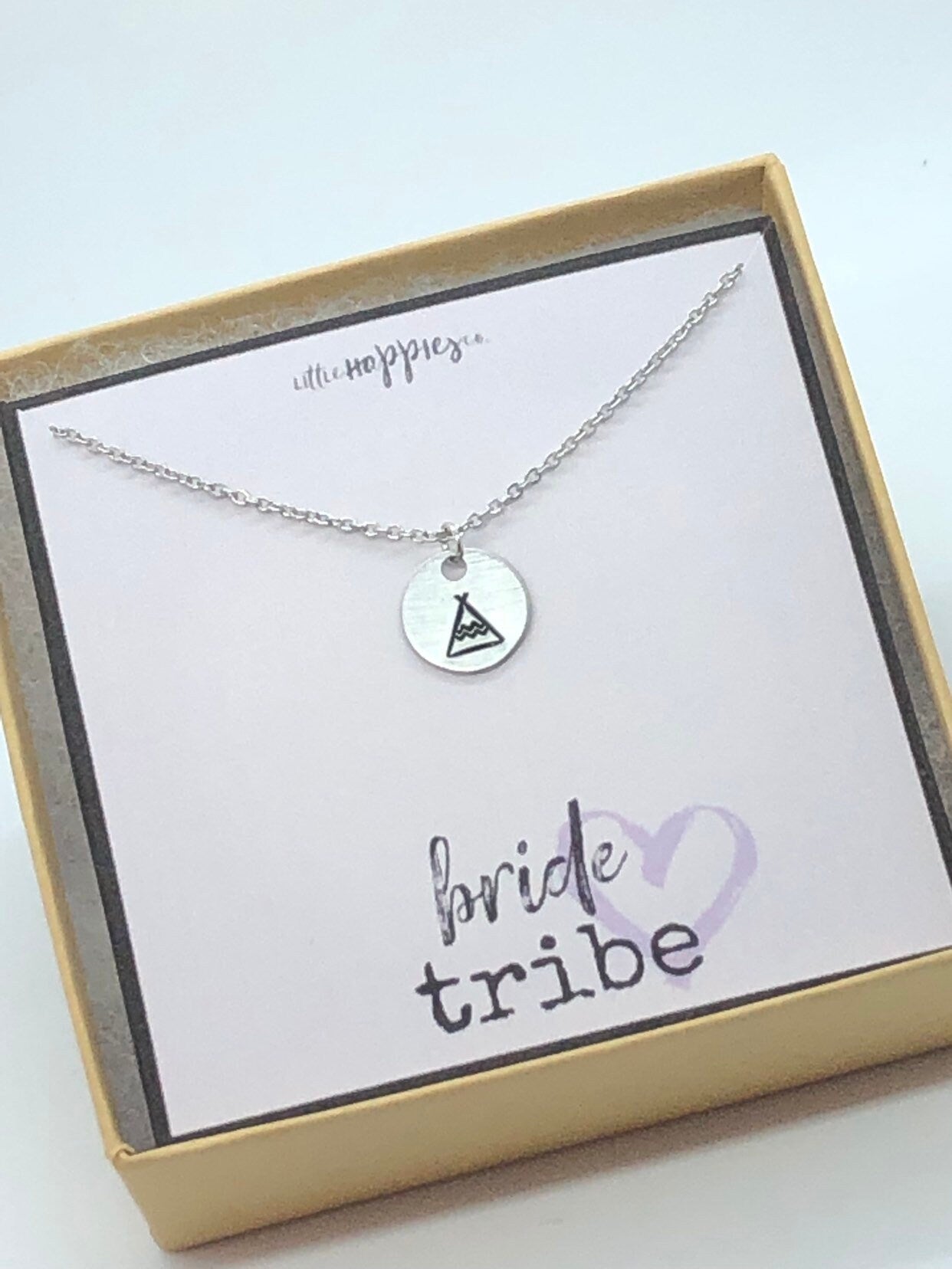 Bachelorette party gifts, bachelorette, bridesmaids gifts, bridesmaid necklace, wedding party gift, bride tribe, teepee, tee pee, bride