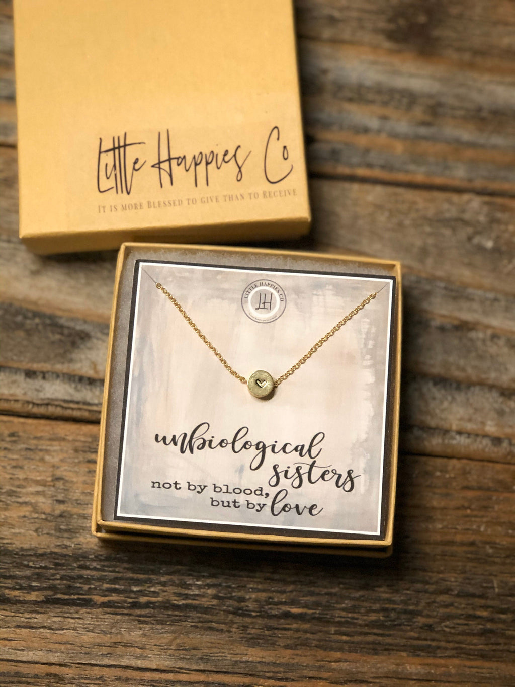 Unbiological sister necklace, Unbiological sister gifts, Unique best friend gifts, Best friend gifts for girl, Fun gift ideas - BF0016