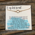 Best friend bracelet with message card, Best friend gift jewelry, Birthday gifts for best friend, Happy birthday friend, Friendship card