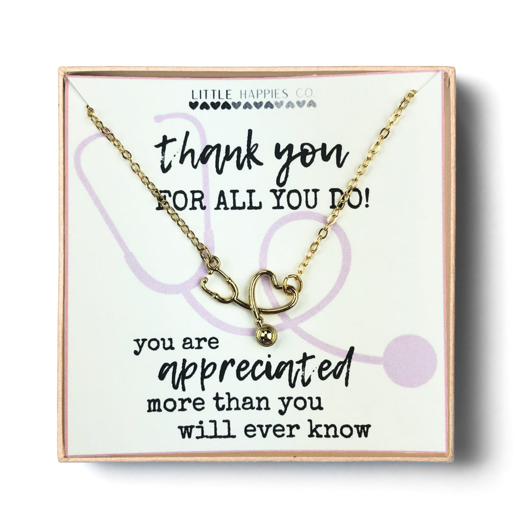 Healthcare hero gift, Stethoscope necklace, Nurse necklace, Doctor necklace, Nurse gift, Doctor gift, Nurses week, Nurse's week, RN, LPN