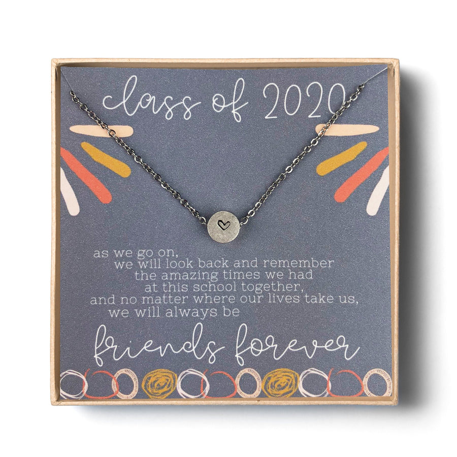 Heart necklace gift for graduate, 2020 graduate necklace, Class of 2020 necklace, Graduate gift, Class of 2020 card, Graduation necklace