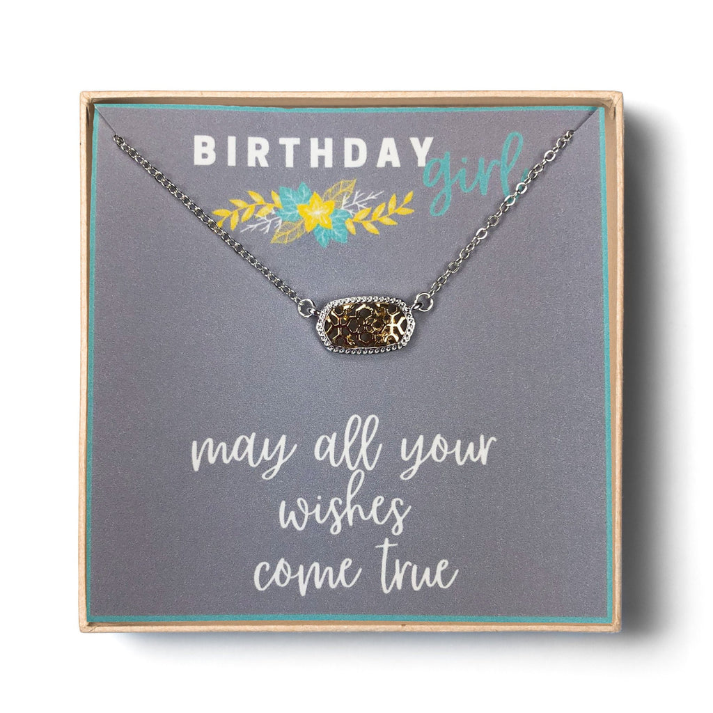 Birthday girl necklace, Birthday gift for girl, Teenage girl gift, Teenager birthday, Filigree necklace, Birthday necklace, Birthday wishes