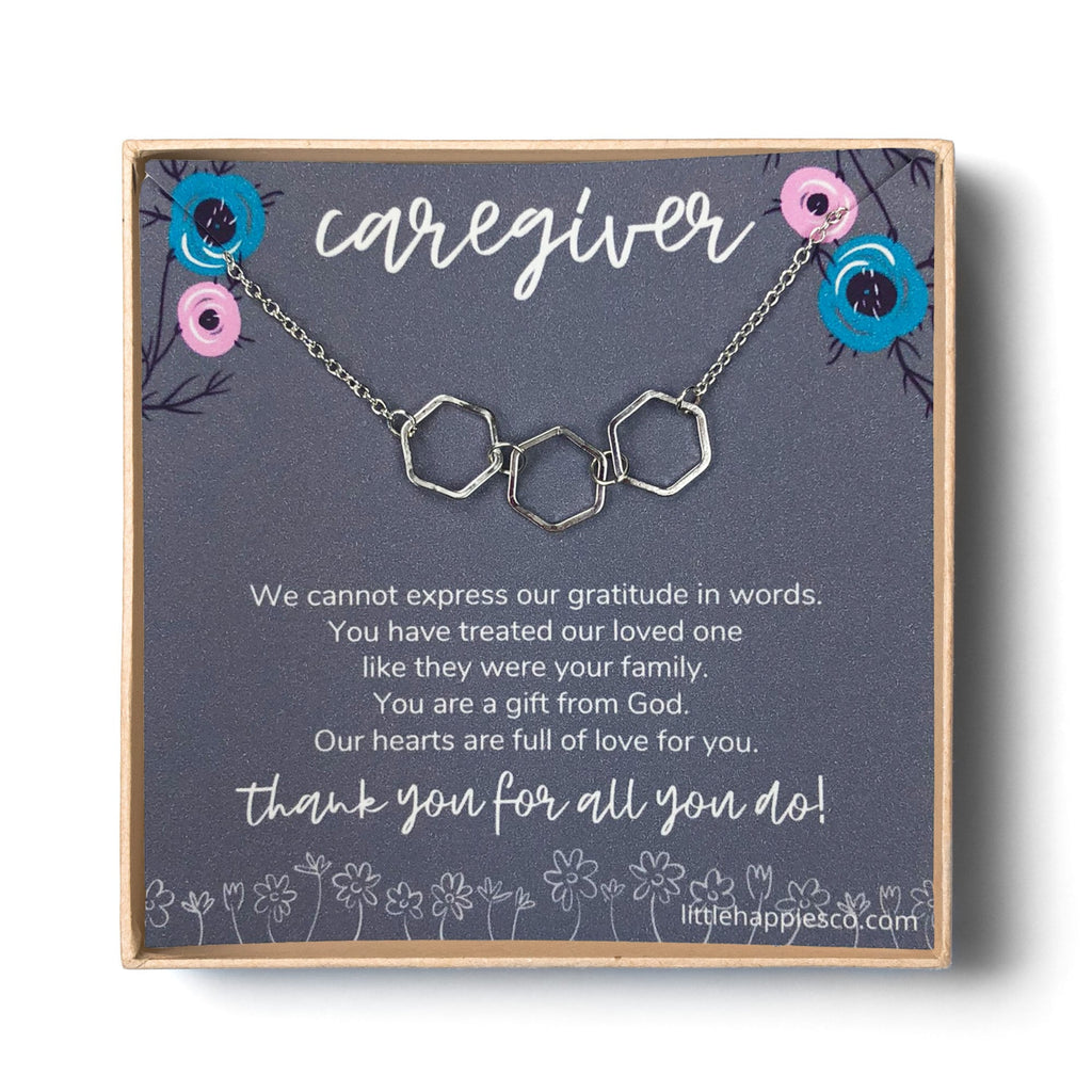 Caregiver thank you gift, Necklace for nurse, Caretaker, Hospice, Appreciation gift for nurse, Therapist, Medical assistant, Caregiver gift
