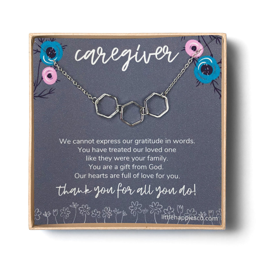 Caregiver thank you gift, Necklace for nurse, Caretaker, Hospice, Appreciation gift for nurse, Therapist, Medical assistant, Caregiver gift