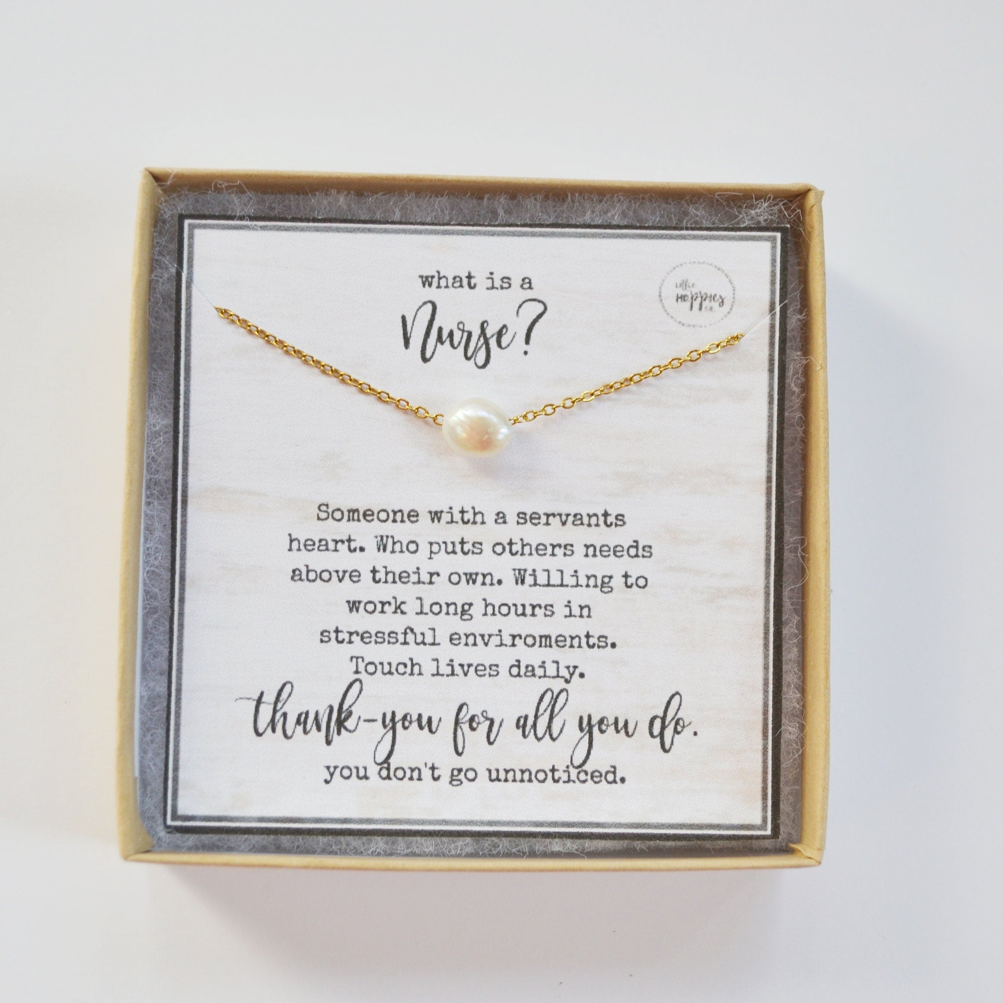 Nurse Necklace, Pearl Necklace, Nurse Appreciation Gift, Thank You Gift for Nurse, Graduation Gift, Registered Nurse Gifts, Nursing Necklace