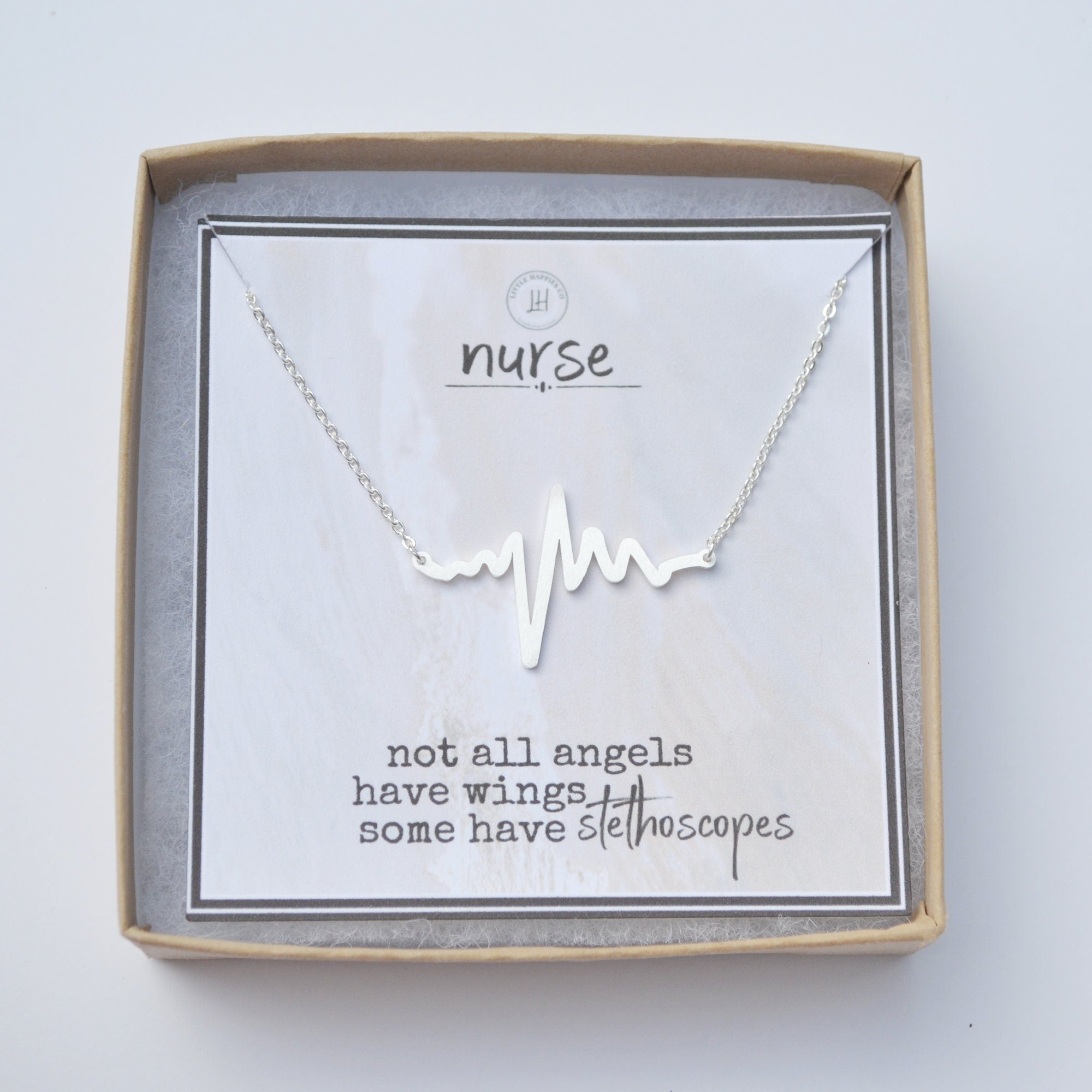 Heartbeat Necklace, Nurse Thank You Gift, Nurse Appreciation Gift, Gift for Nurse, Nurse Jewelry, Nurse Necklace, Nurse Gift, Thank You Gift
