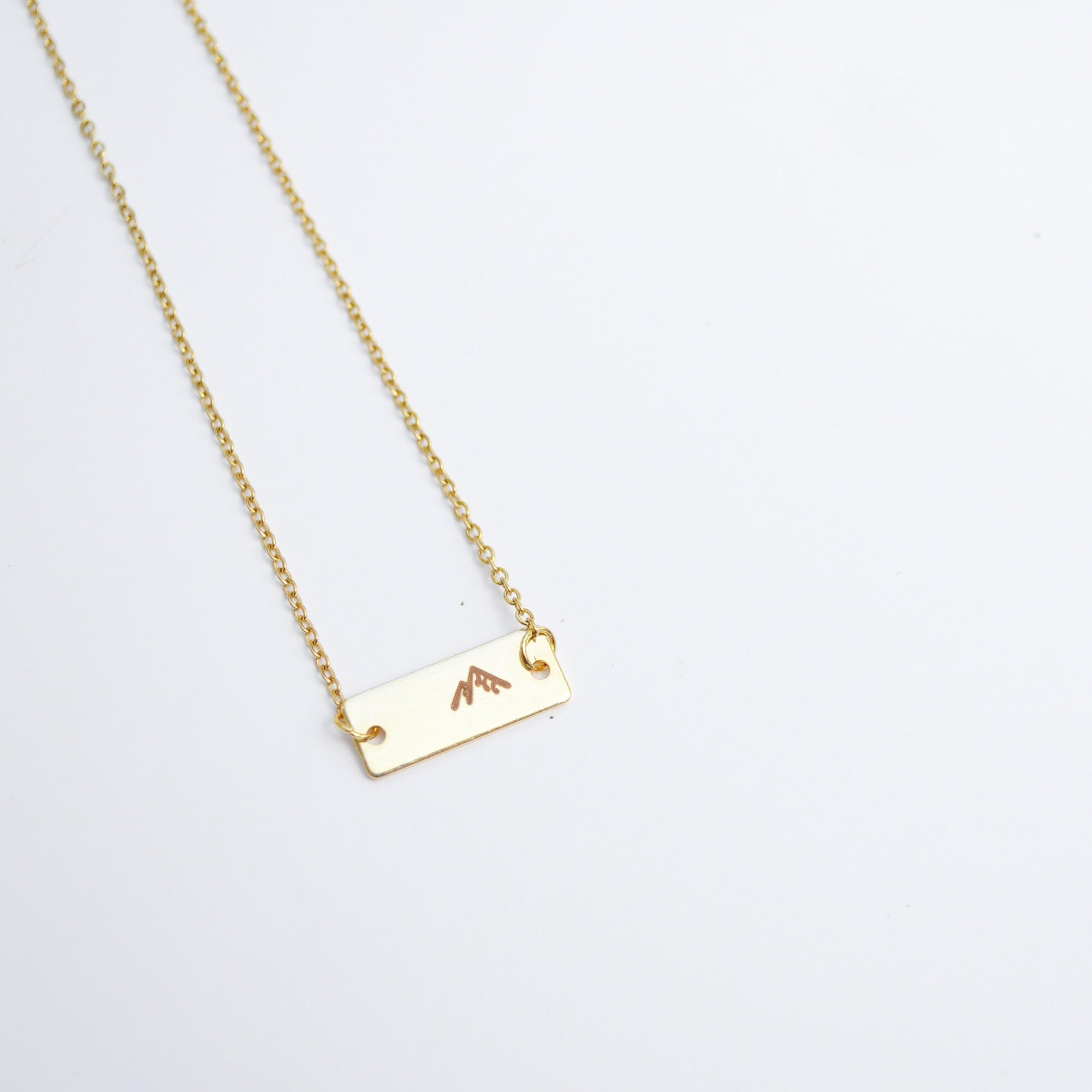 Mountain Pendant Necklace, Faith Necklace, Religious Jewelry, Mountain Necklace, Christian Gifts for Friends, Gold Mountain Necklace