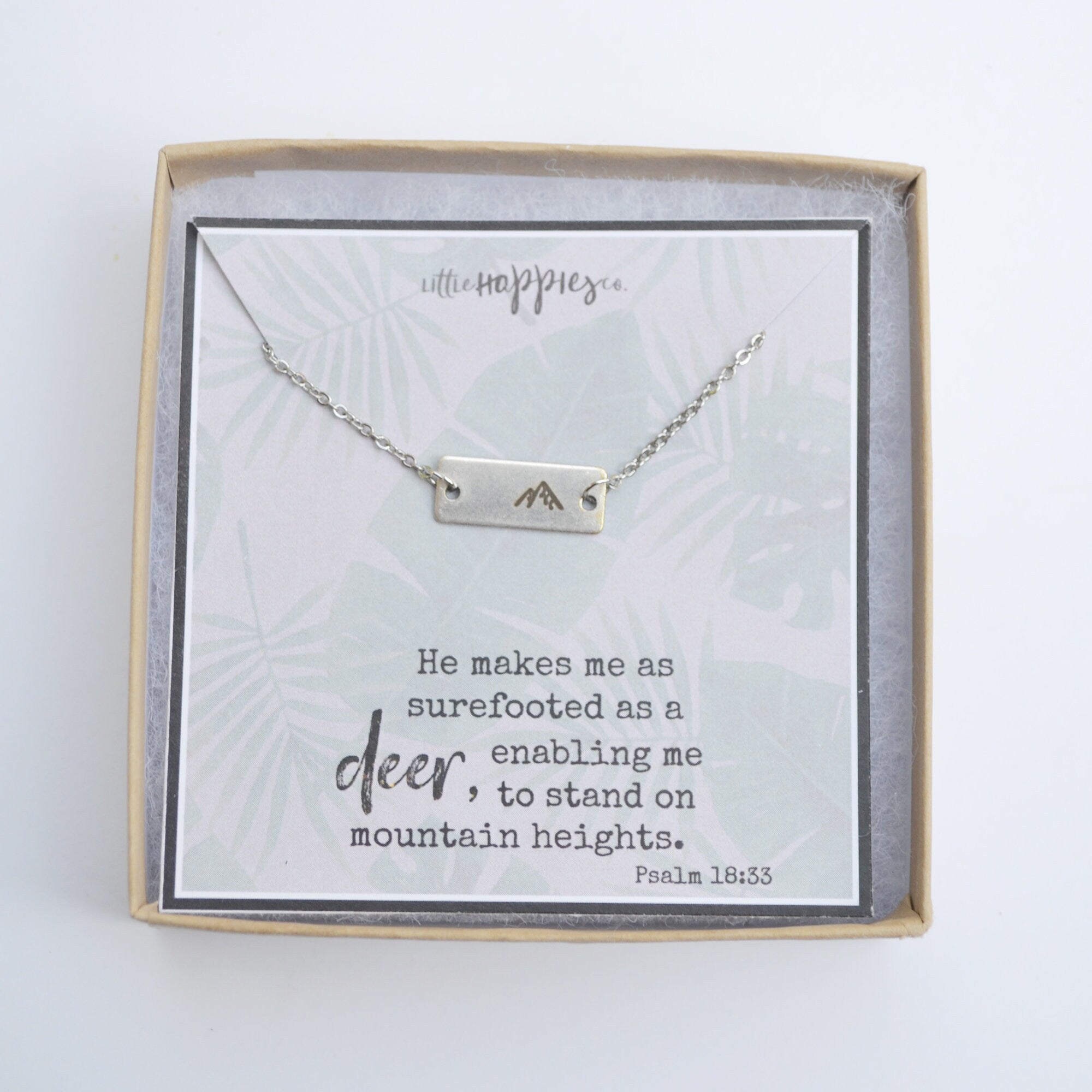 Mountain Pendant Necklace, Faith Necklace, Religious Jewelry, Mountain Necklace, Christian Gifts for Friends, Gold Mountain Necklace