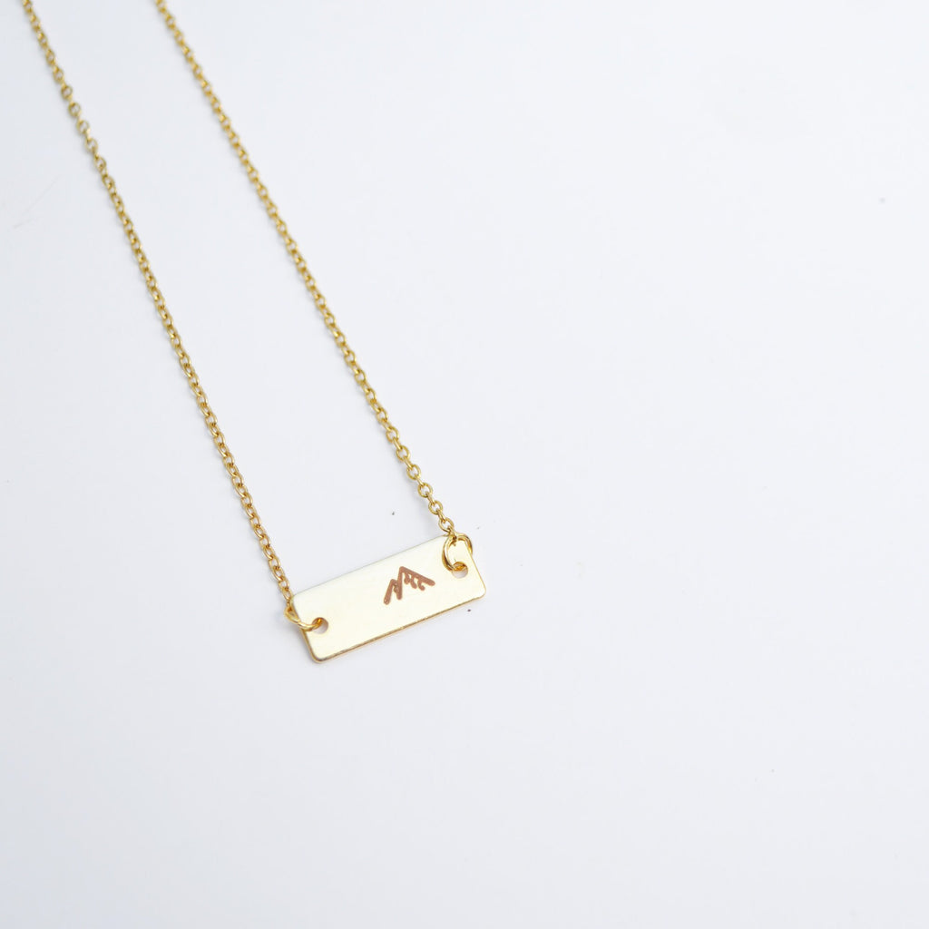 Faith Necklace, Mountain Necklace, Christian Gifts for Friends, Mountain Pendant Necklace, Religious Jewelry, Gold Mountain Necklace