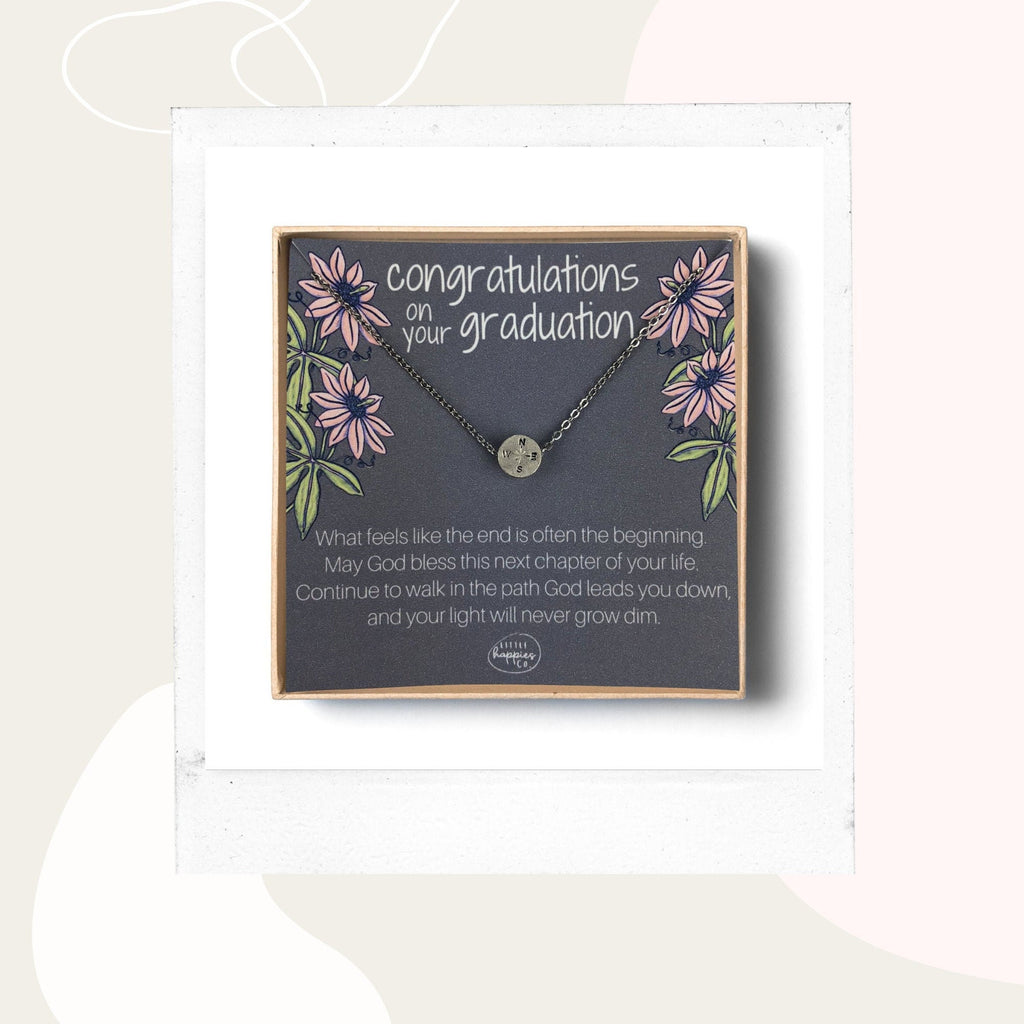 2024/25 graduate necklace, Class of 2024/25necklace, Class of 2024/25 card, Compass necklace, Graduation necklace, Gift for graduate, Graduate gift
