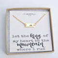 Mountain Necklace, Christian Jewelry, Gold Mountain Necklace, Faith Necklace, Christian Gifts for Friends, Christian Necklace, Faith Jewelry