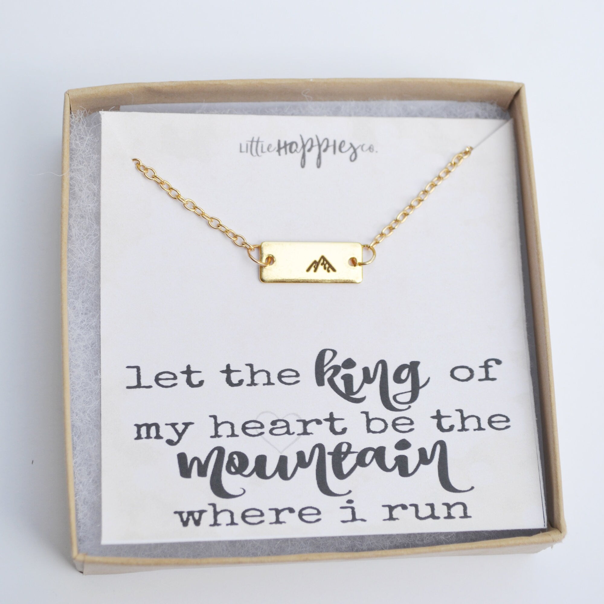 Mountain Necklace, Christian Jewelry, Gold Mountain Necklace, Faith Necklace, Christian Gifts for Friends, Christian Necklace, Faith Jewelry