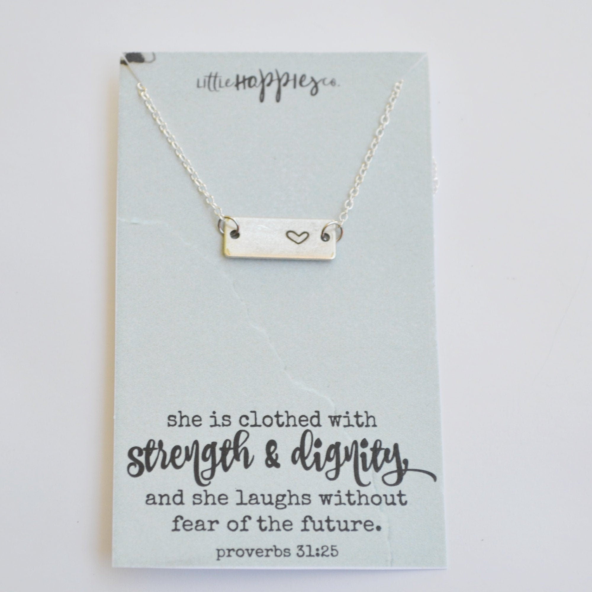 Faith Necklace, Christian Jewelry, Christian Necklace, Bar Necklace, Religious Gift, Christian Gifts for Friends, Scripture Necklace