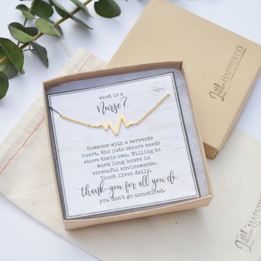 Nurse Appreciation Gift, Nurse Necklace, Heartbeat Necklace, Nurse Thank You Gift, Gift for Nurse, Nurse Jewelry, Nurse Gift, Thank You Gift