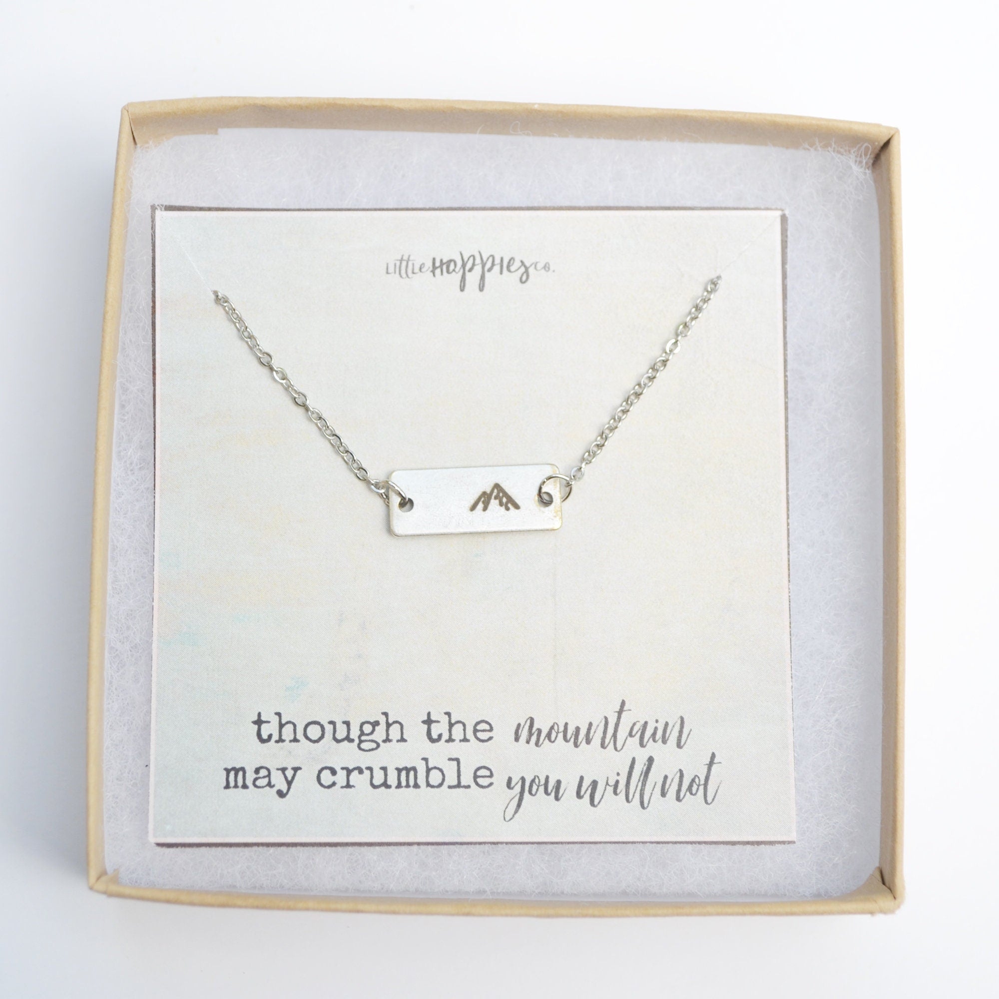 Mountain necklace, Encouragement gift, Christian necklace, Christian jewelry, Faith necklace, Religious jewelry, Miscarriage keepsake