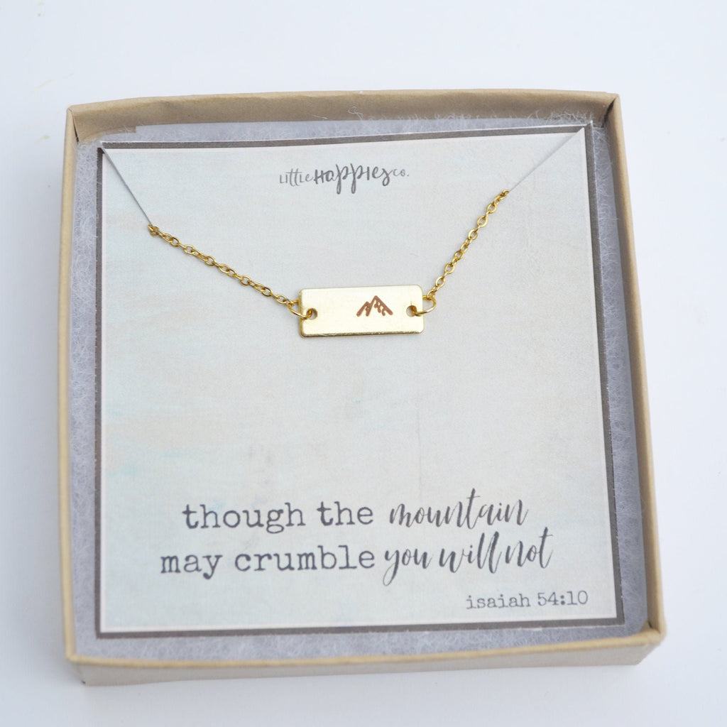 Mountain necklace, Encouragement gift, Christian necklace, Christian jewelry, Faith necklace, Religious jewelry, Miscarriage keepsake