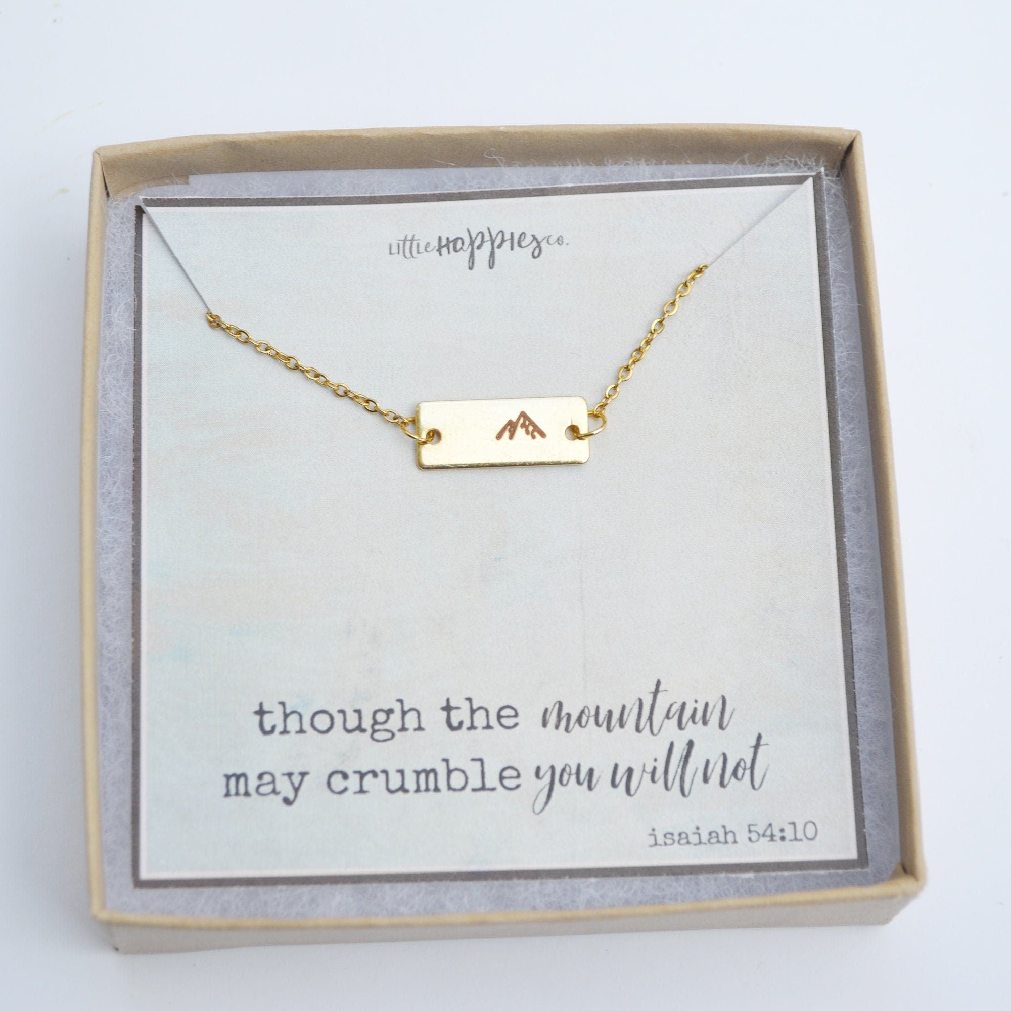 Mountain necklace, Encouragement gift, Christian necklace, Christian jewelry, Faith necklace, Religious jewelry, Miscarriage keepsake