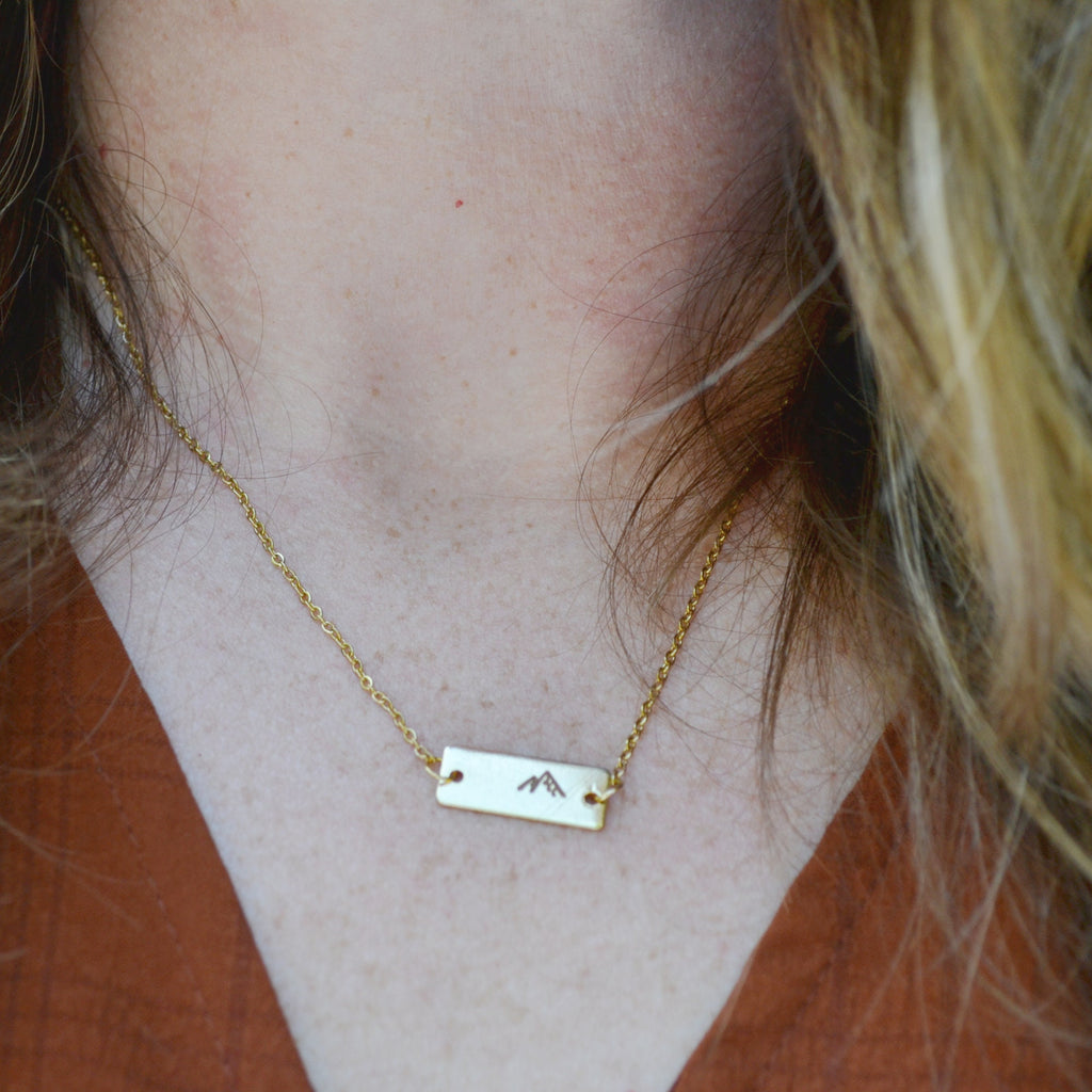 Mountain Necklace, Christian Gifts for Friends, Mountain Pendant Necklace, Gold Mountain Necklace, Faith Necklace, Religious Jewelry