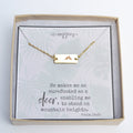 Mountain Pendant Necklace, Faith Necklace, Religious Jewelry, Mountain Necklace, Christian Gifts for Friends, Gold Mountain Necklace
