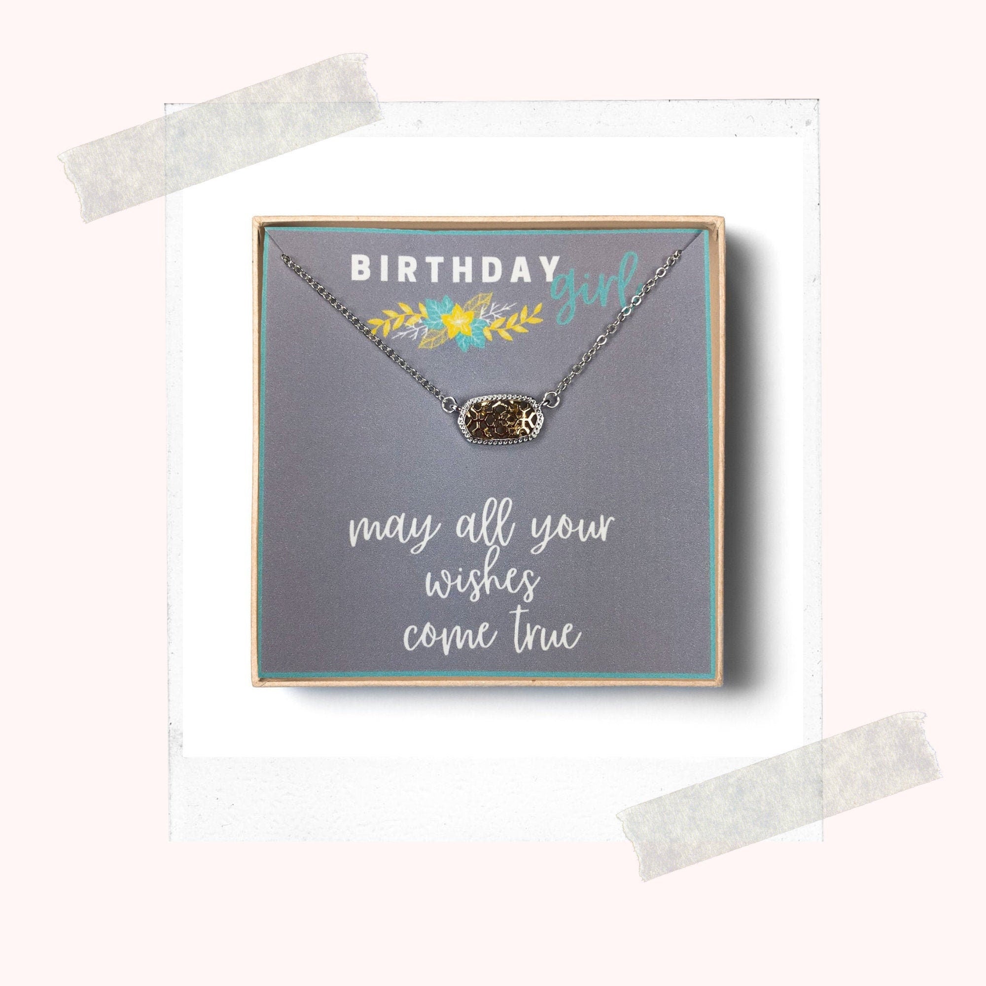 Birthday girl necklace, Birthday gift for girl, Teenage girl gift, Teenager birthday, Filigree necklace, Birthday necklace, Birthday wishes